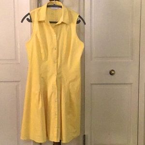 New York & co warm yellow sleeveless dress